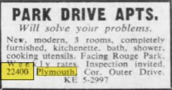 Park Drive Motel - Oct 08 1958 Article